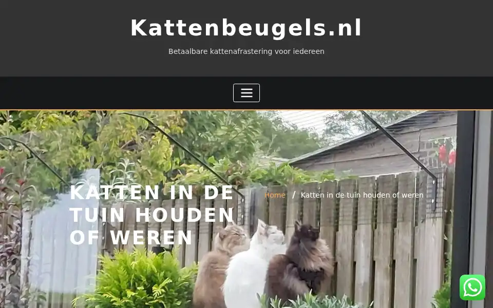 Screenshot of kattenbeugels.nl