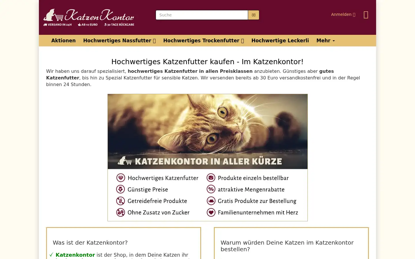 Screenshot of katzenkontor.de