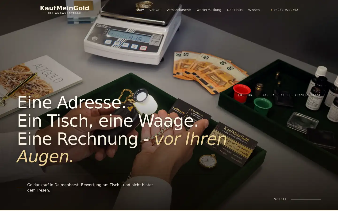 Screenshot of kaufmeingold.de