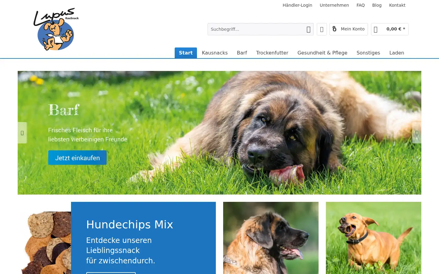 Screenshot of kausnack.de