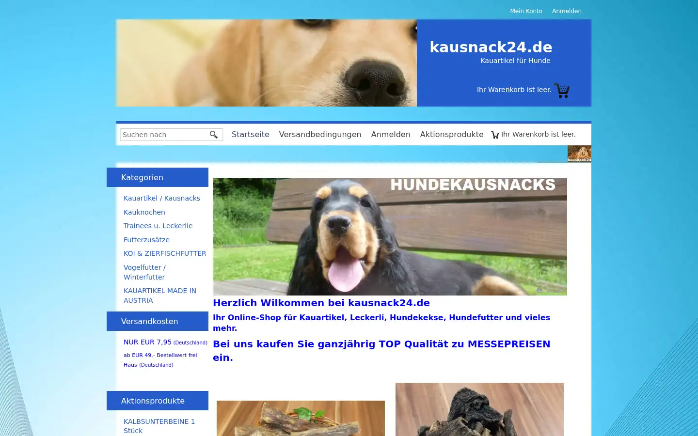 Screenshot of kausnack24.de