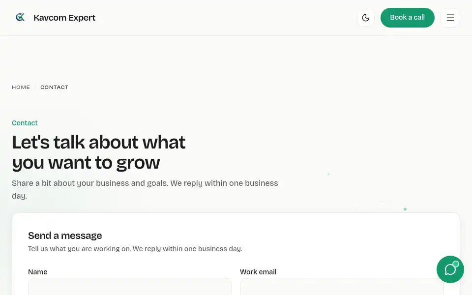 Screenshot of kavcomexpert.com