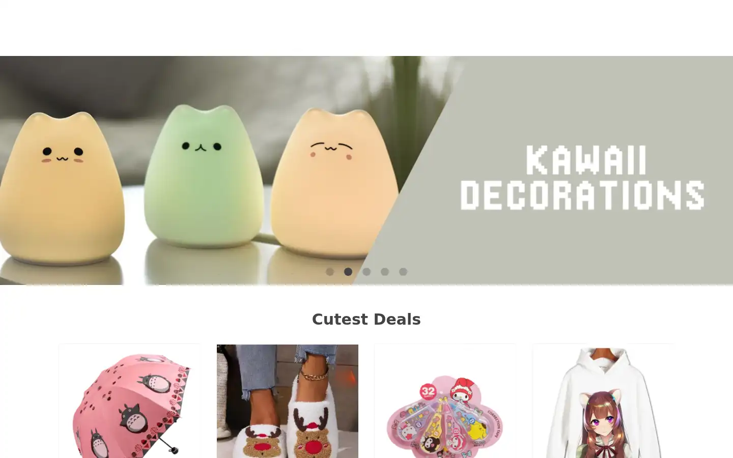 Screenshot of kawaiimerch.com