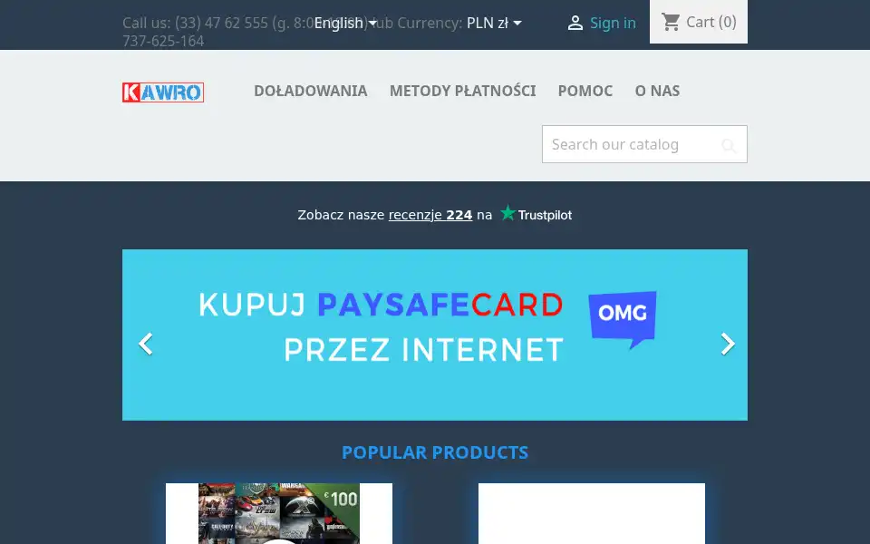 Screenshot of kawro.pl