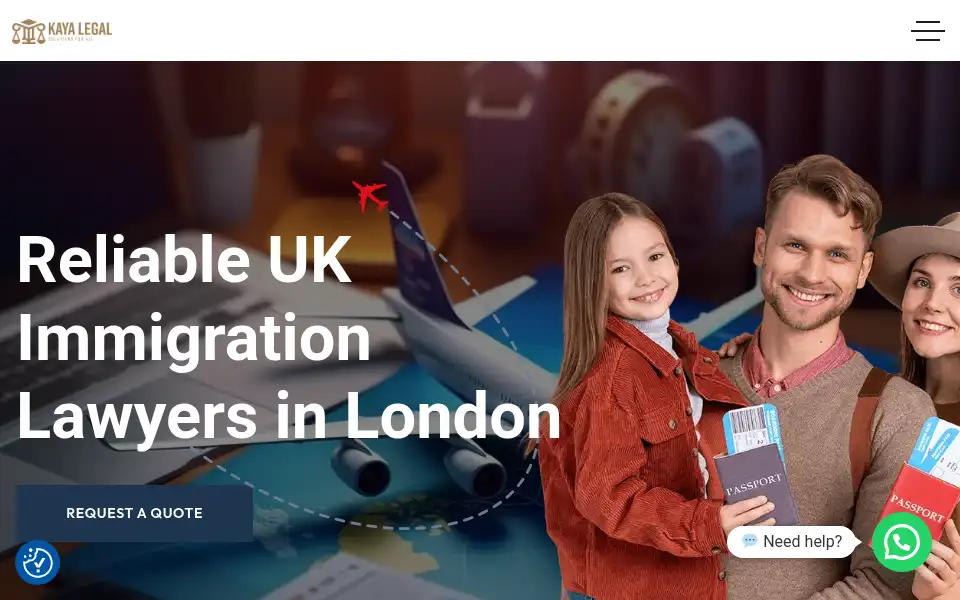 Screenshot of kayalegal.co.uk