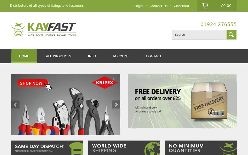 Screenshot of kayfast.co.uk