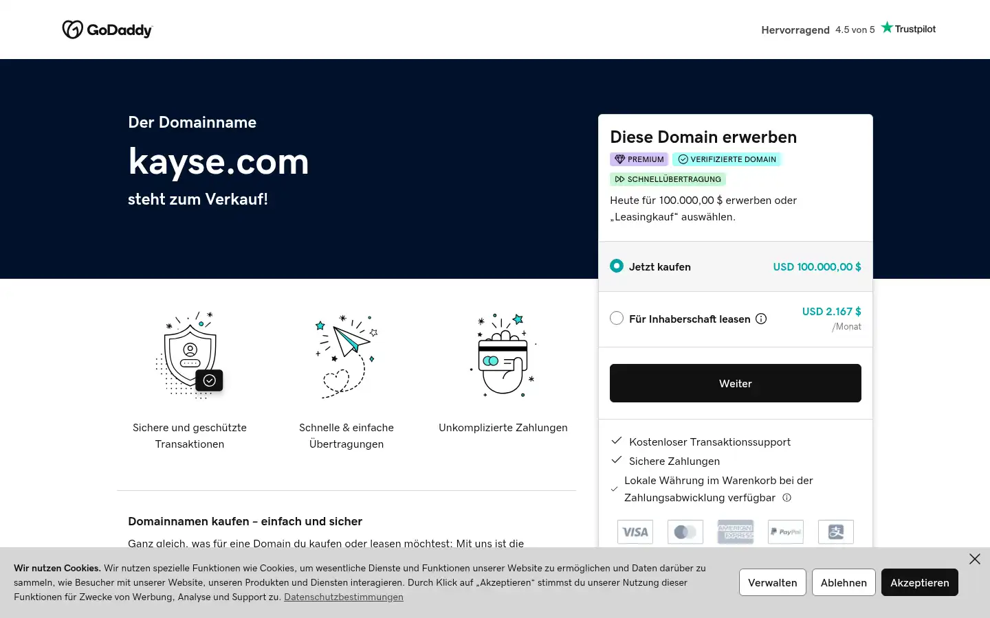 Screenshot of kayse.com