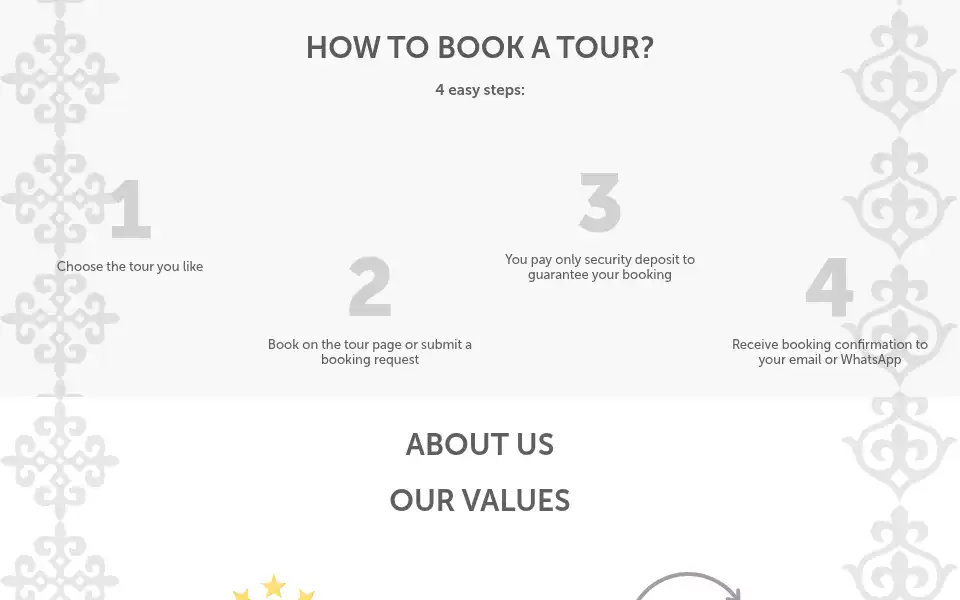 Screenshot of kazguidedtours.com
