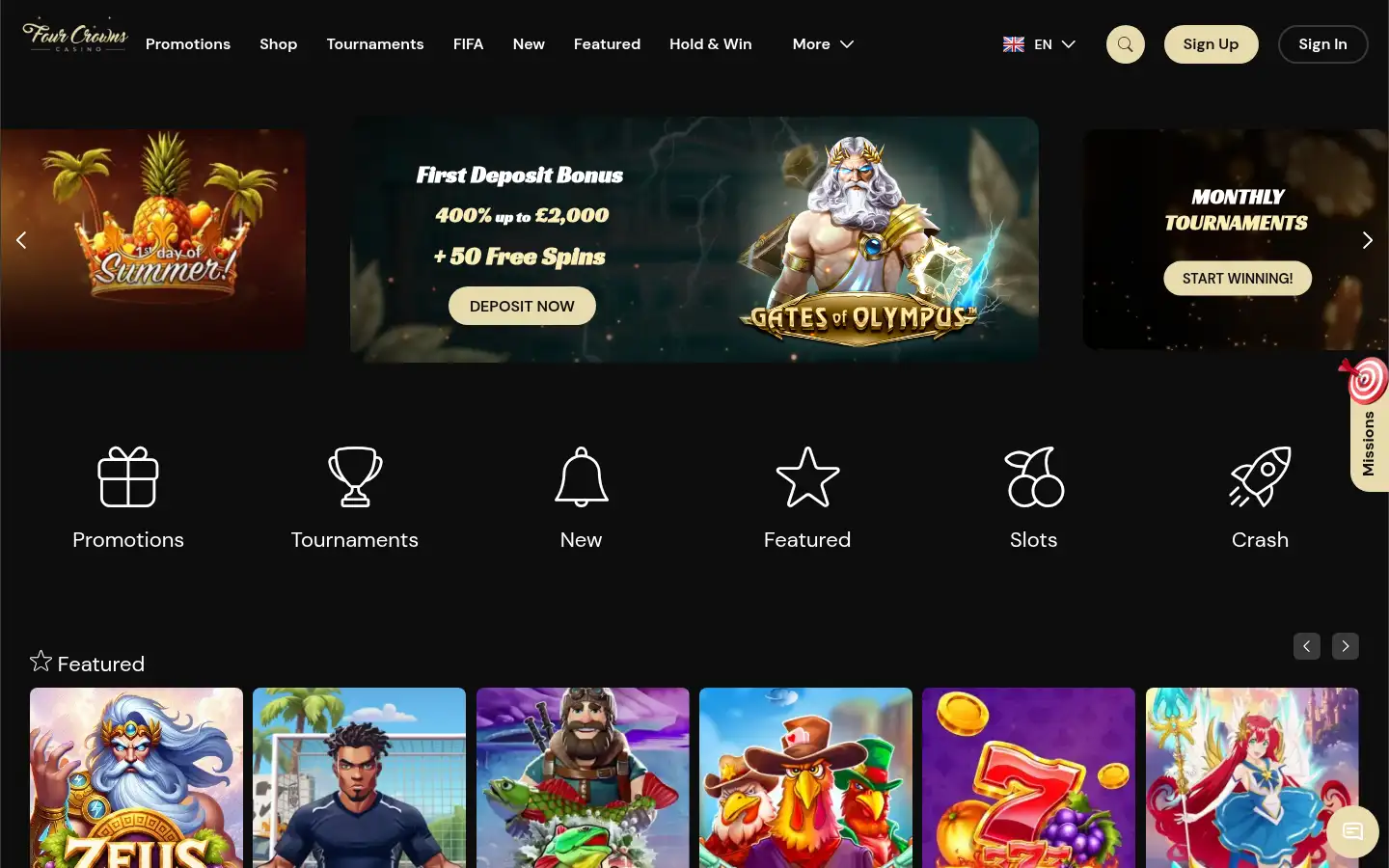 Screenshot of kazino4crowns.com