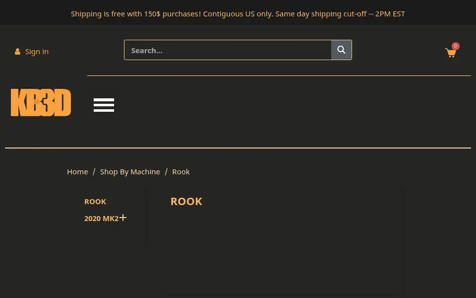 Screenshot of kb-3d.com