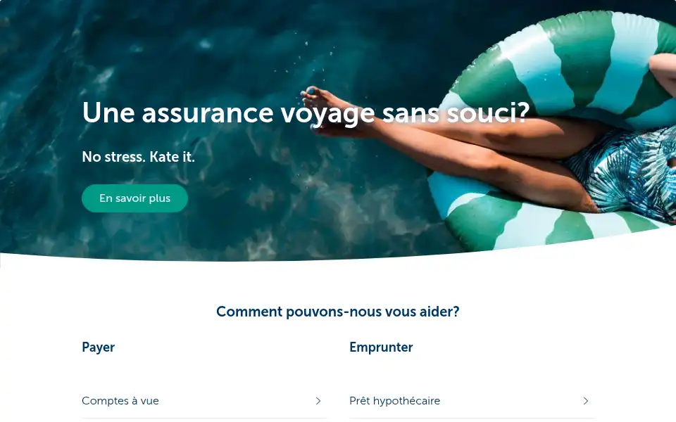 Screenshot of kbcbrussels.be