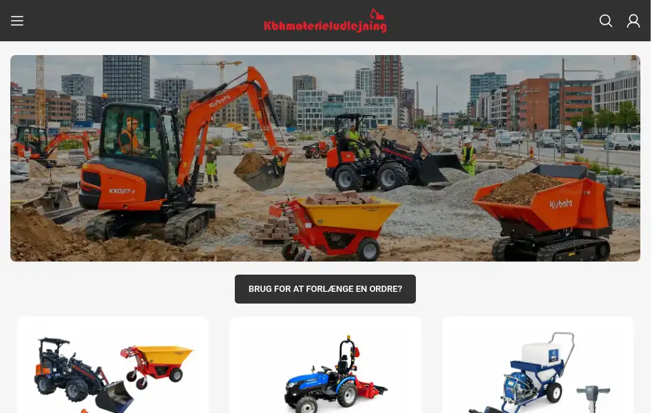 Screenshot of kbhmaterieludlejning.dk