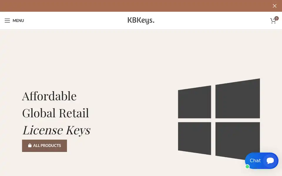 Screenshot of kbkeys.com
