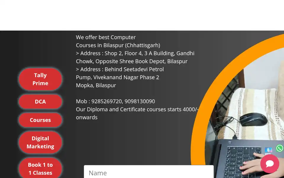 Screenshot of kcec.in