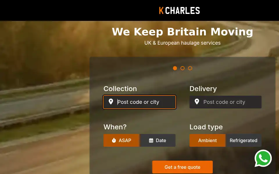 Screenshot of kcharles.com