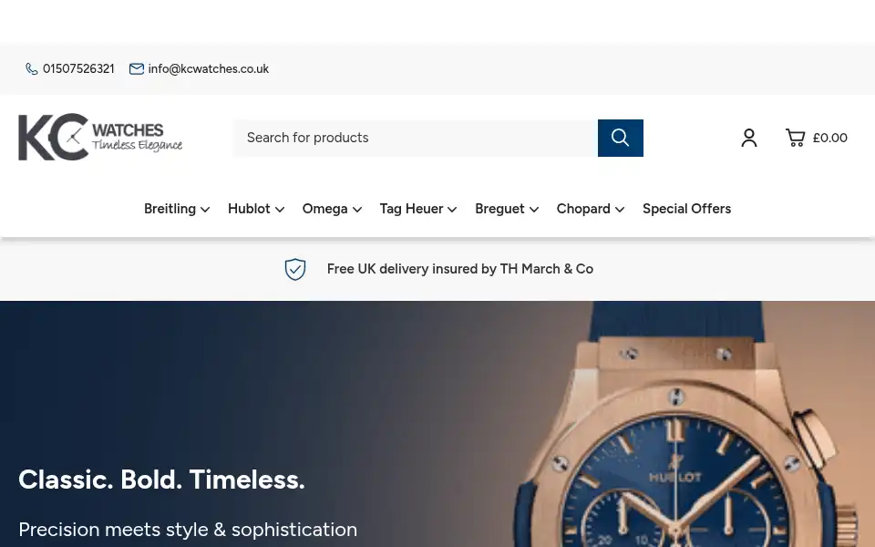 Screenshot of kcwatches.co.uk