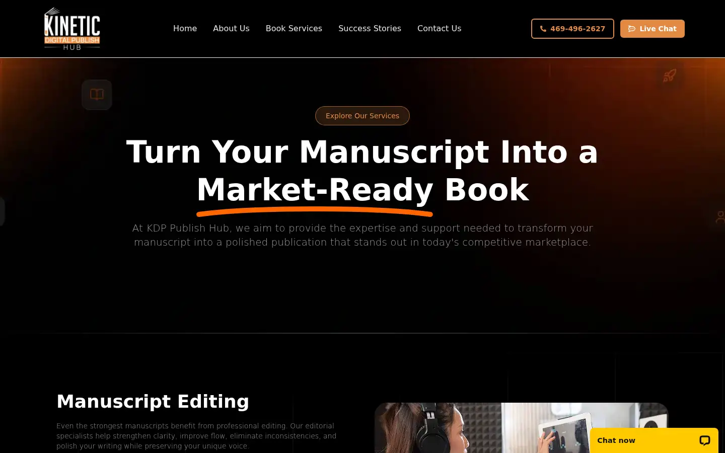 Screenshot of kdppublishhub.com