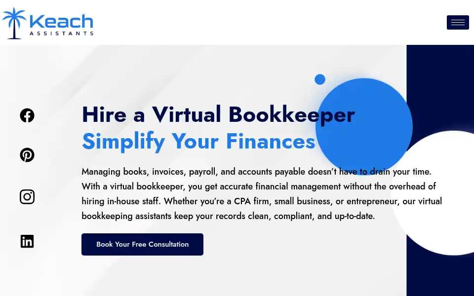 Screenshot of keachassistants.com