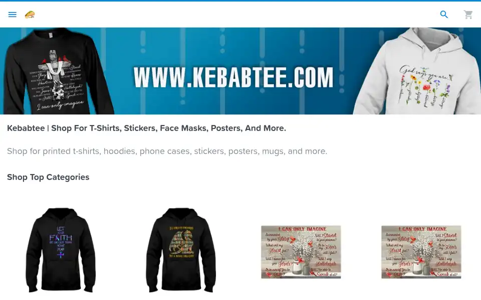 Screenshot of kebabtee.com