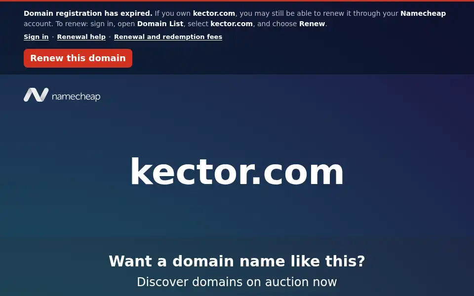 Screenshot of kector.com