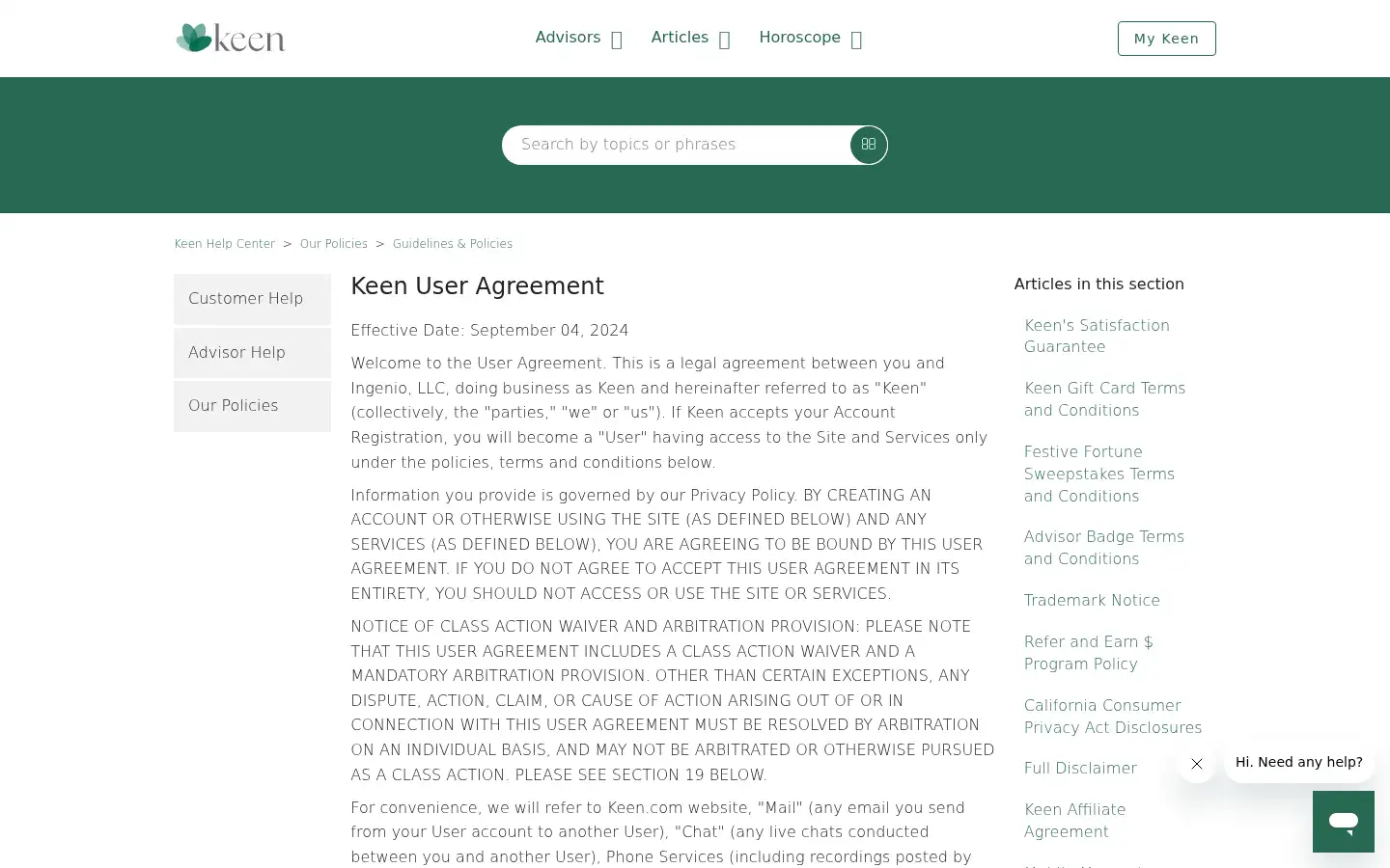 Screenshot of keen.com