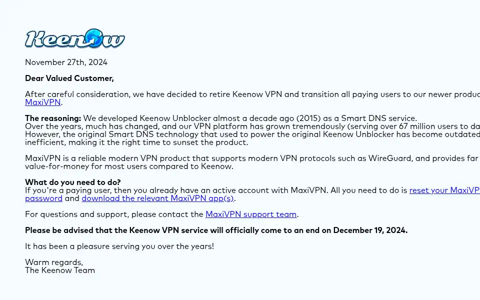 Screenshot of keenow.com