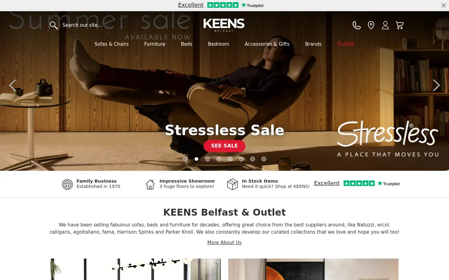 Screenshot of keensbelfast.com