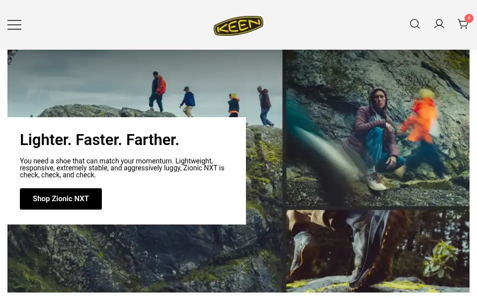 Screenshot of keenwalking.com