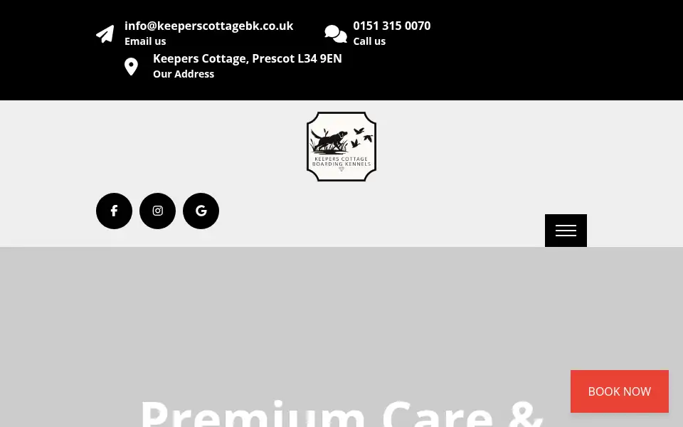 Screenshot of keeperscottagebk.co.uk