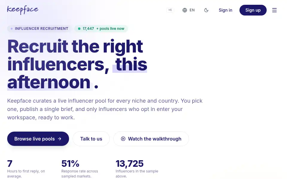 Screenshot of keepface.com
