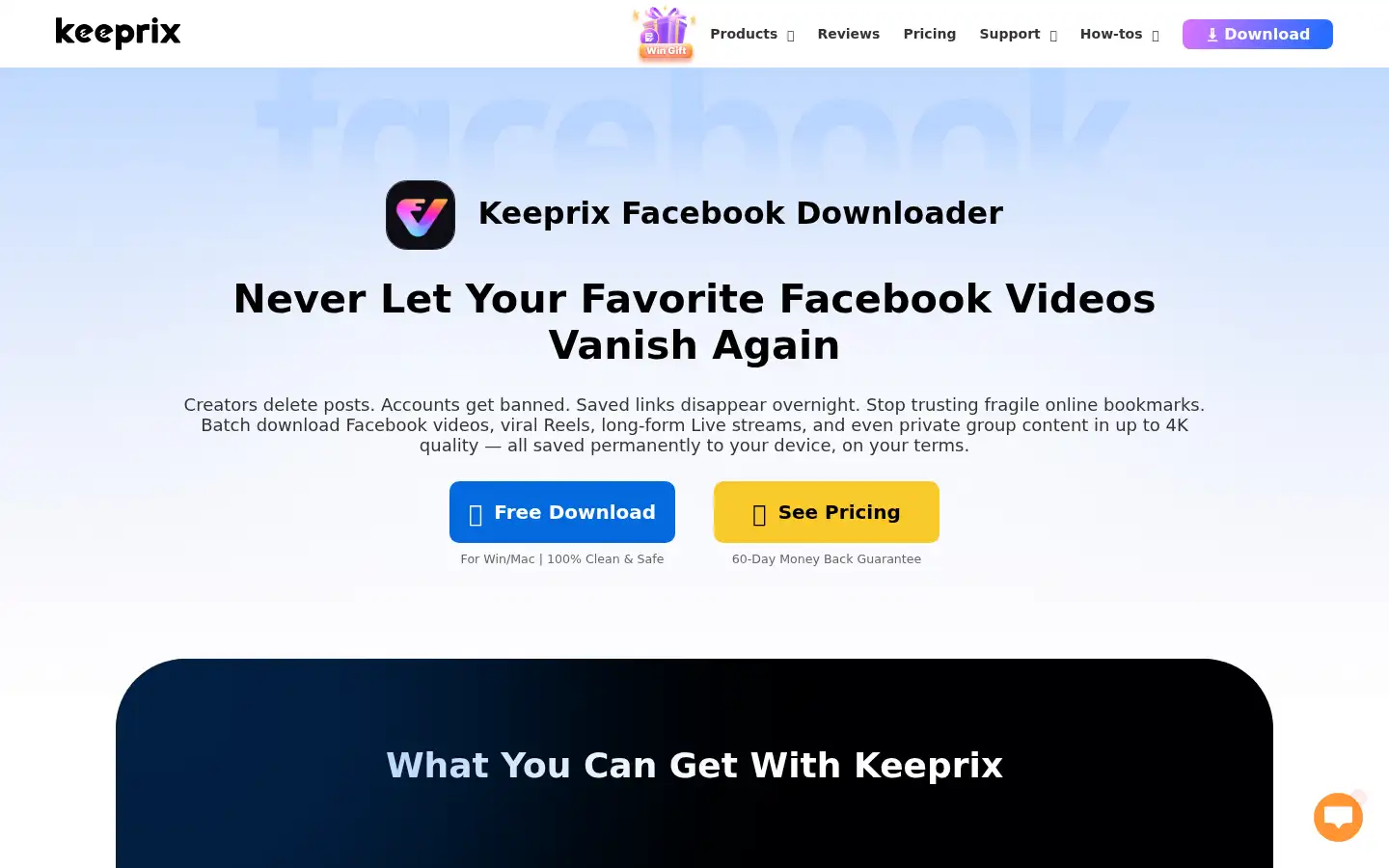 Screenshot of keeprix.com