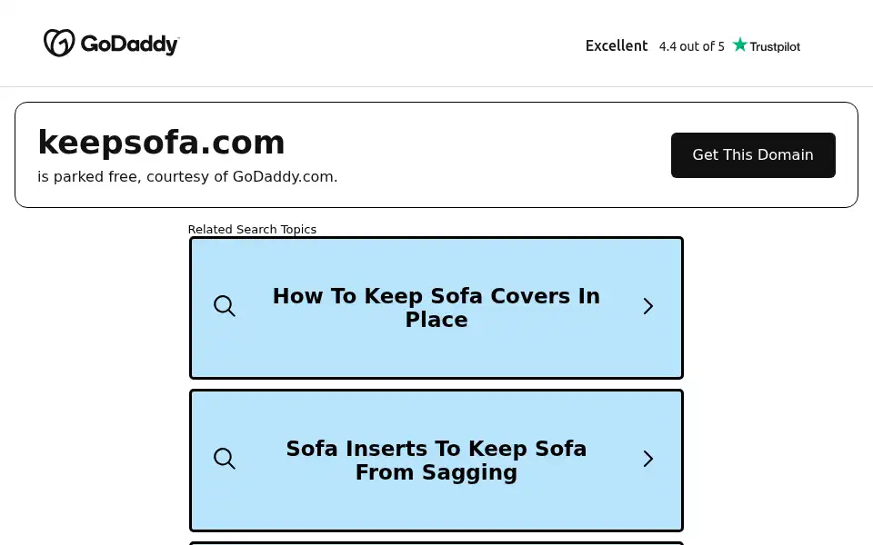 Screenshot of keepsofa.com