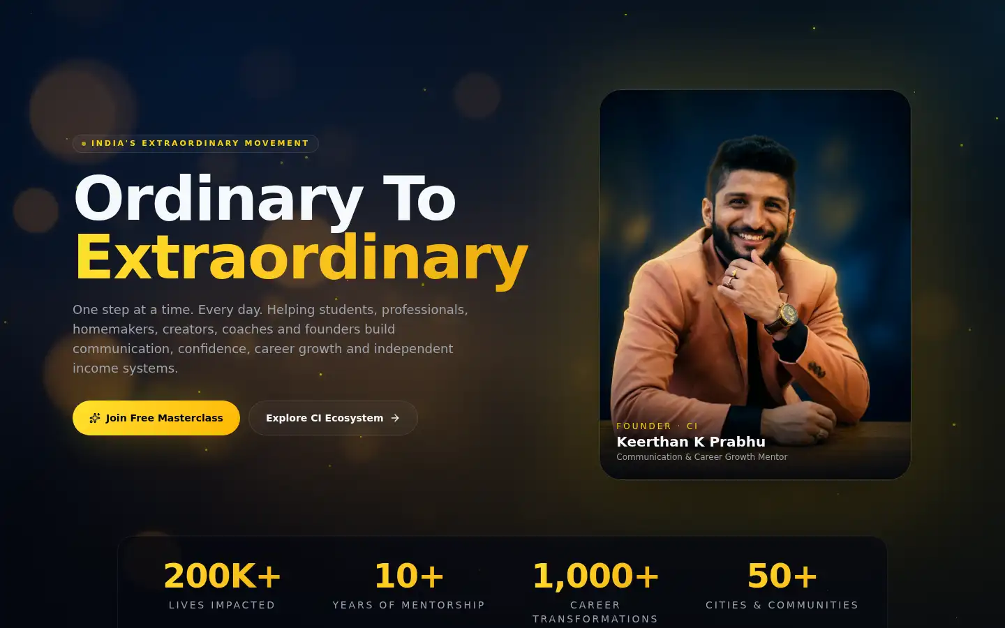 Screenshot of keerthanprabhu.com