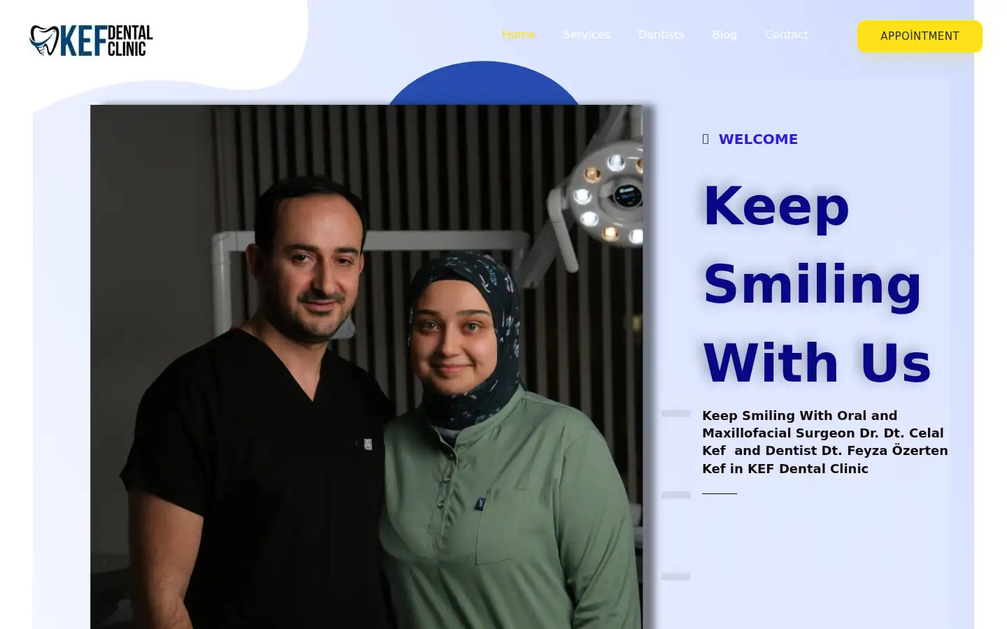 Screenshot of kefdentalclinic.com