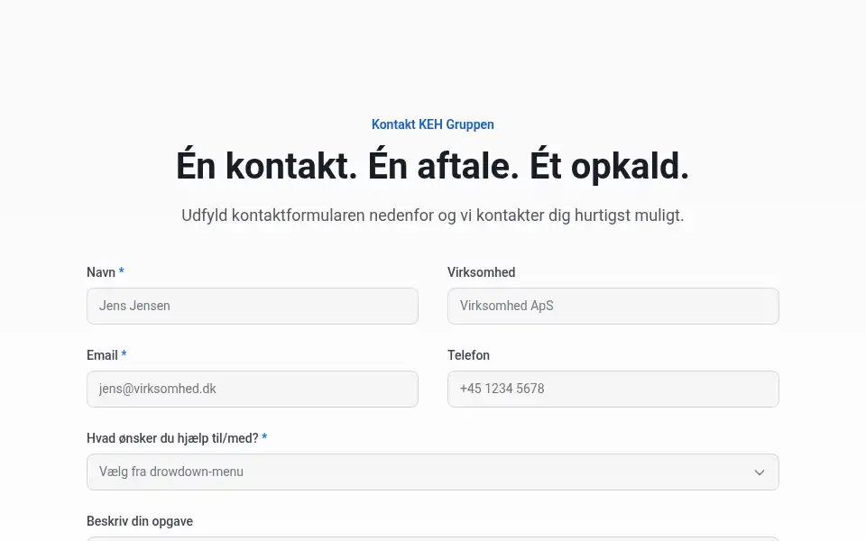 Screenshot of kehgruppen.dk