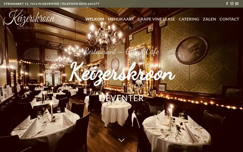Screenshot of keizerskroondeventer.nl