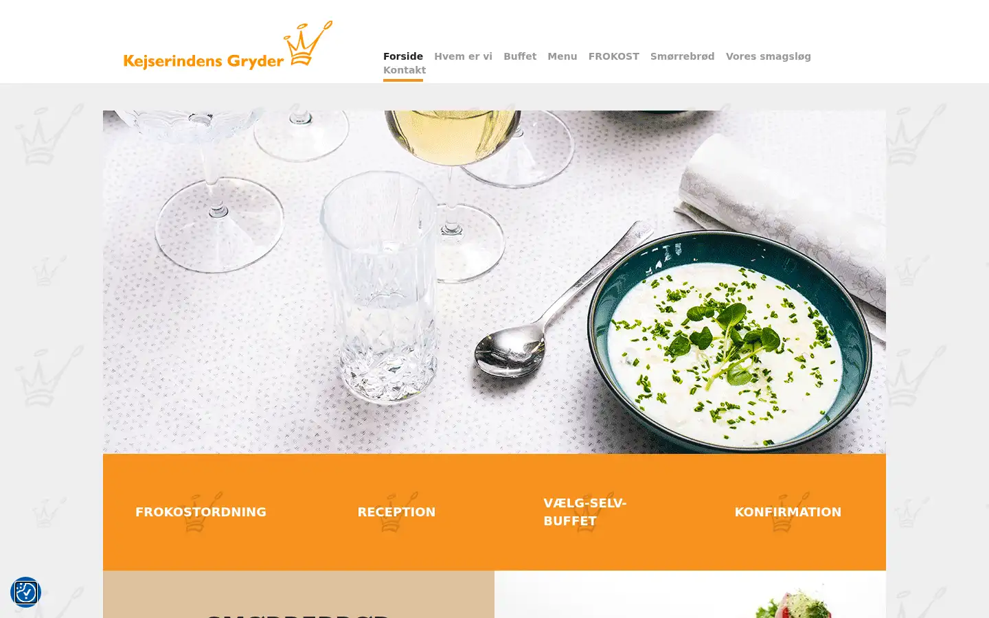 Screenshot of kejserindens-gryder.dk