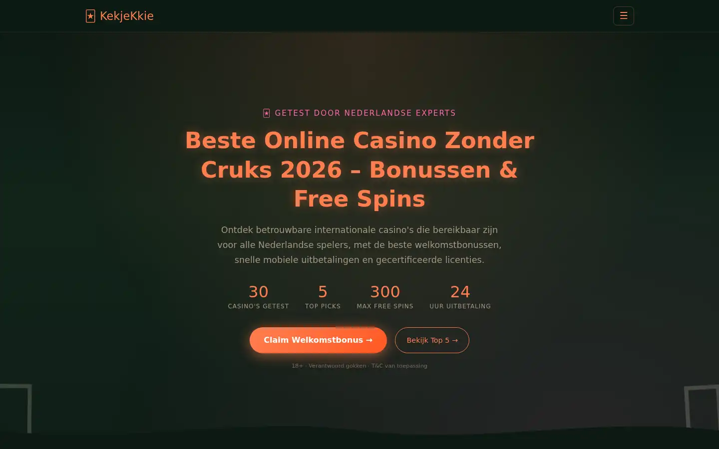 Screenshot of kekjekkie.nl