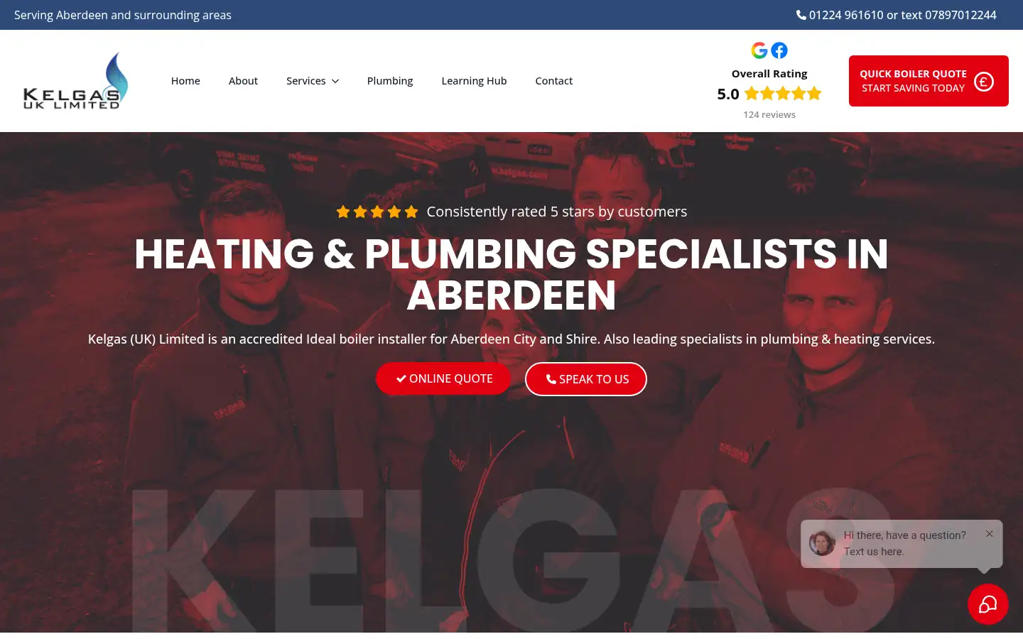 Screenshot of kelgas.com