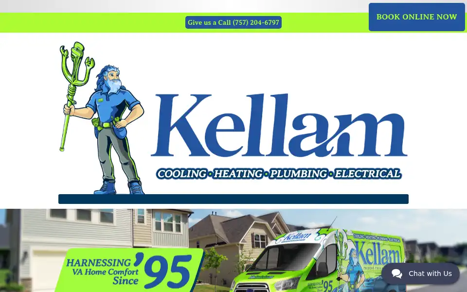 Screenshot of kellammechanical.com