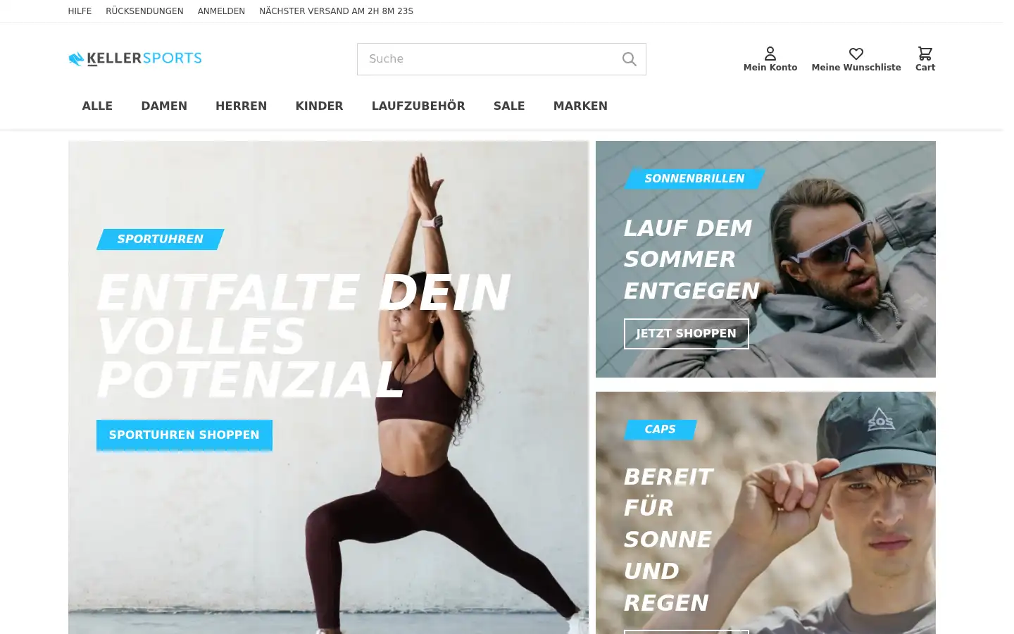 Screenshot of keller-sports.de