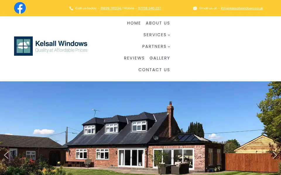 Screenshot of kelsallwindows.co.uk