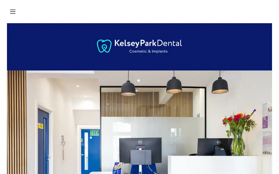 Screenshot of kelseyparkdental.co.uk