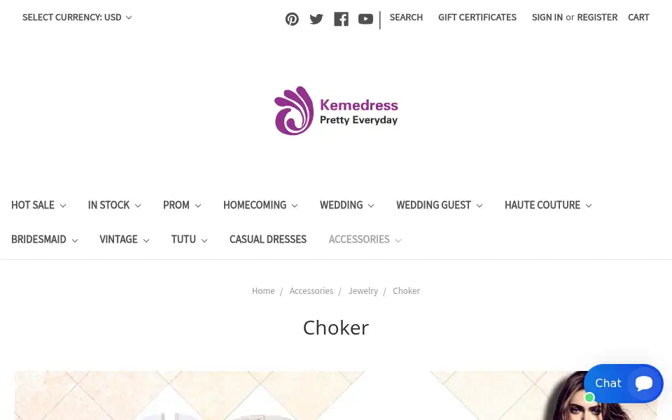 Screenshot of kemedress.com