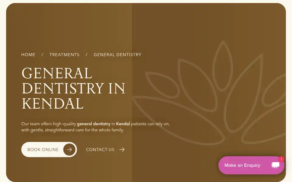 Screenshot of kendal-dentist.co.uk