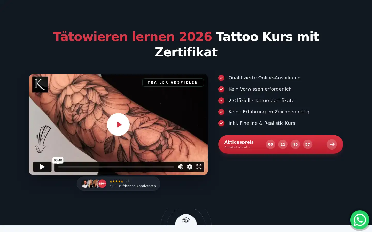 Screenshot of kenneth-zach-tattoocoach.de