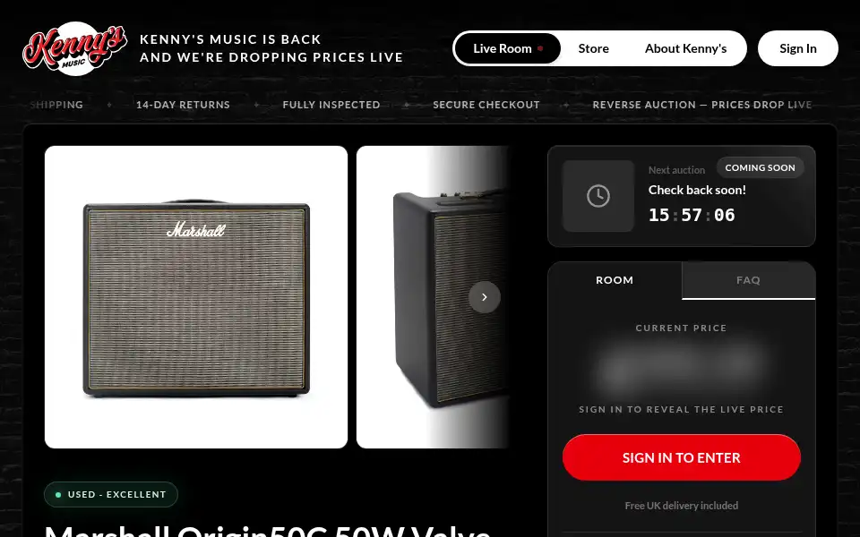 Screenshot of kennysmusic.co.uk