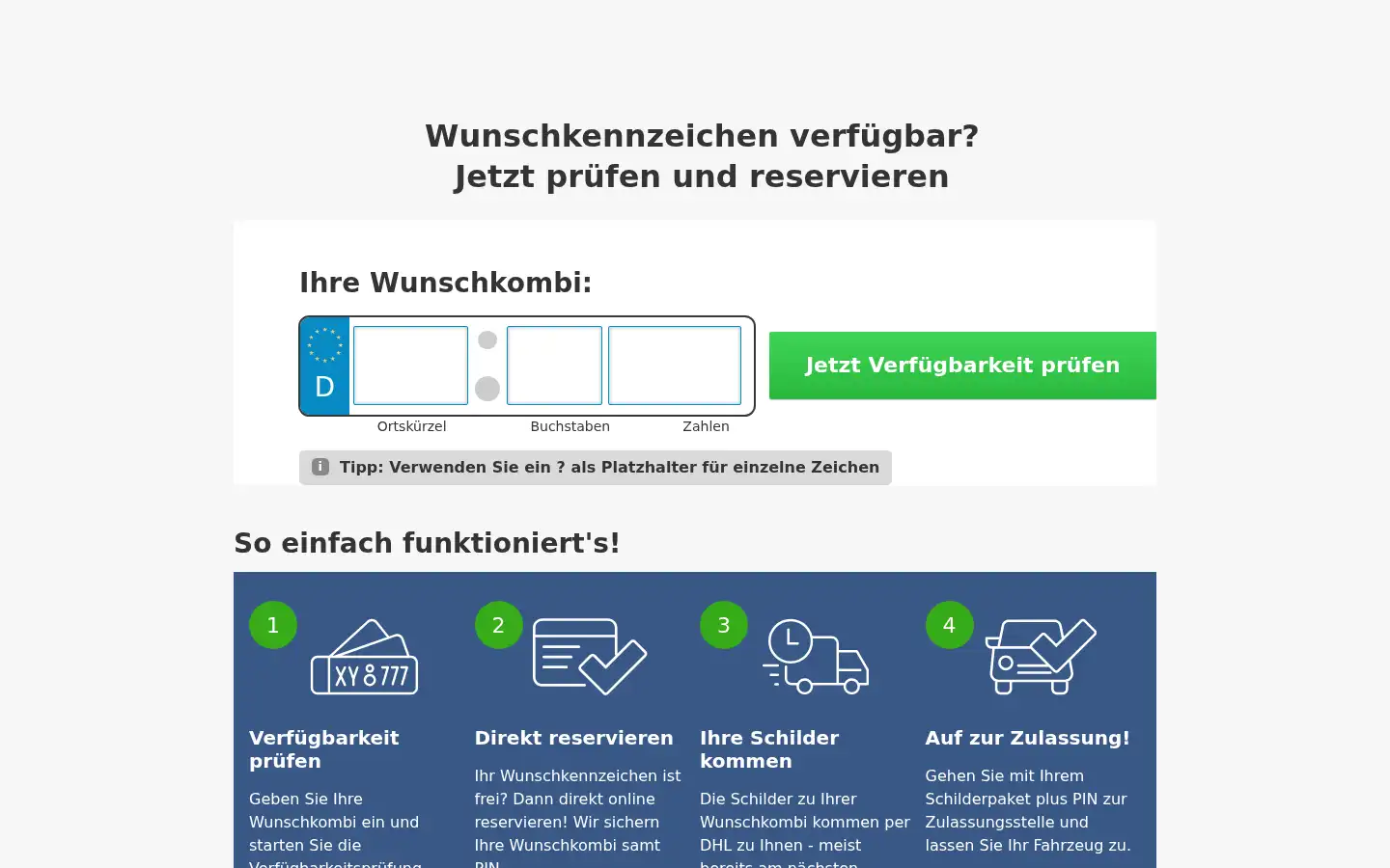 Screenshot of kennzeichenbox.de