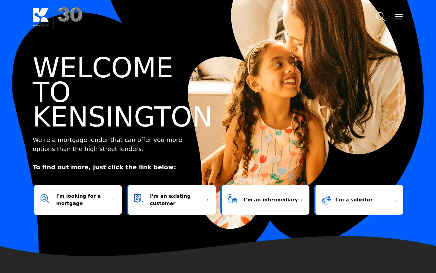 Screenshot of kensingtonmortgages.co.uk