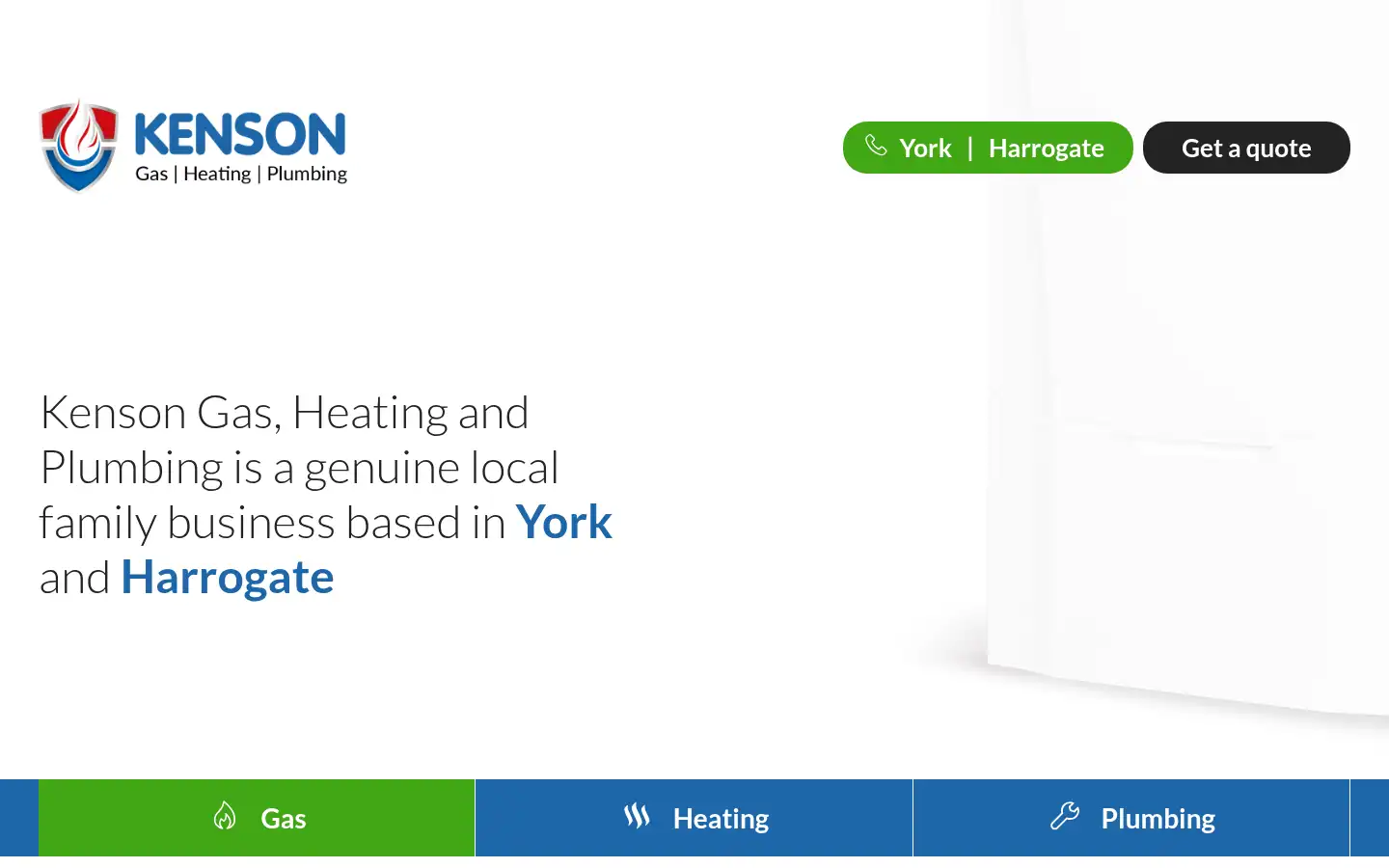 Screenshot of kensongas.co.uk